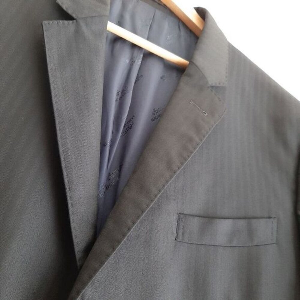 SACOOR BROTHERS Portugal Super 130's Virgin Wool Blazer Jacket Navy Men's Sz 42 - Picture 5 of 16